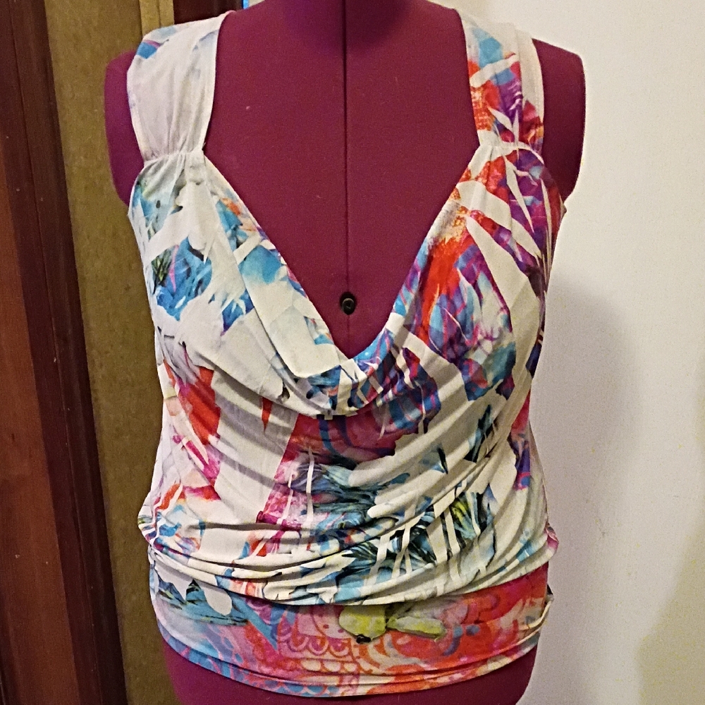 Dots Multicolor Abstract Tank Top